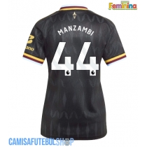 Camisa de time de futebol Aston Villa Johan Manzambi #44 Replicas 2º Equipamento Feminina 2026-27 Manga Curta